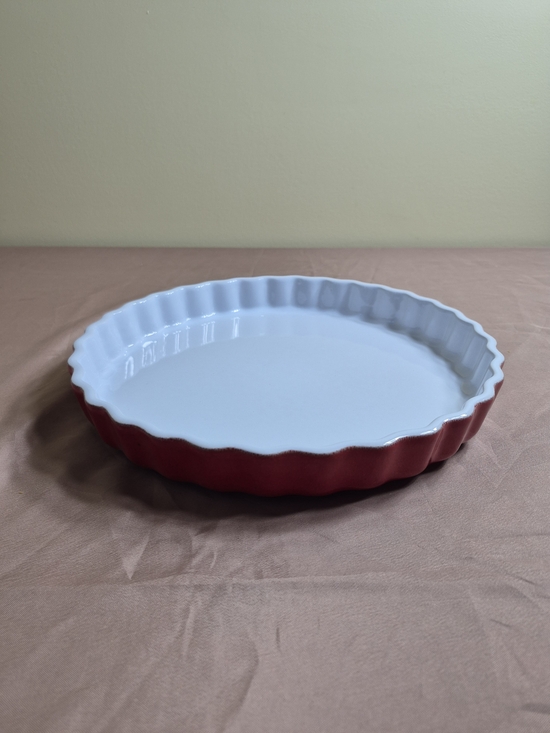 Emily Henry Other - VTG Emile Henry France Red Fluted Ceramic Tart Quiche Pie Dish 11.5” Mold 6000